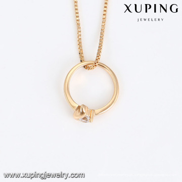 44137 mais recente projeto saudi jóias de ouro colar barato significado único anel de pedra de zircão branco banhado a ouro colar de jóias